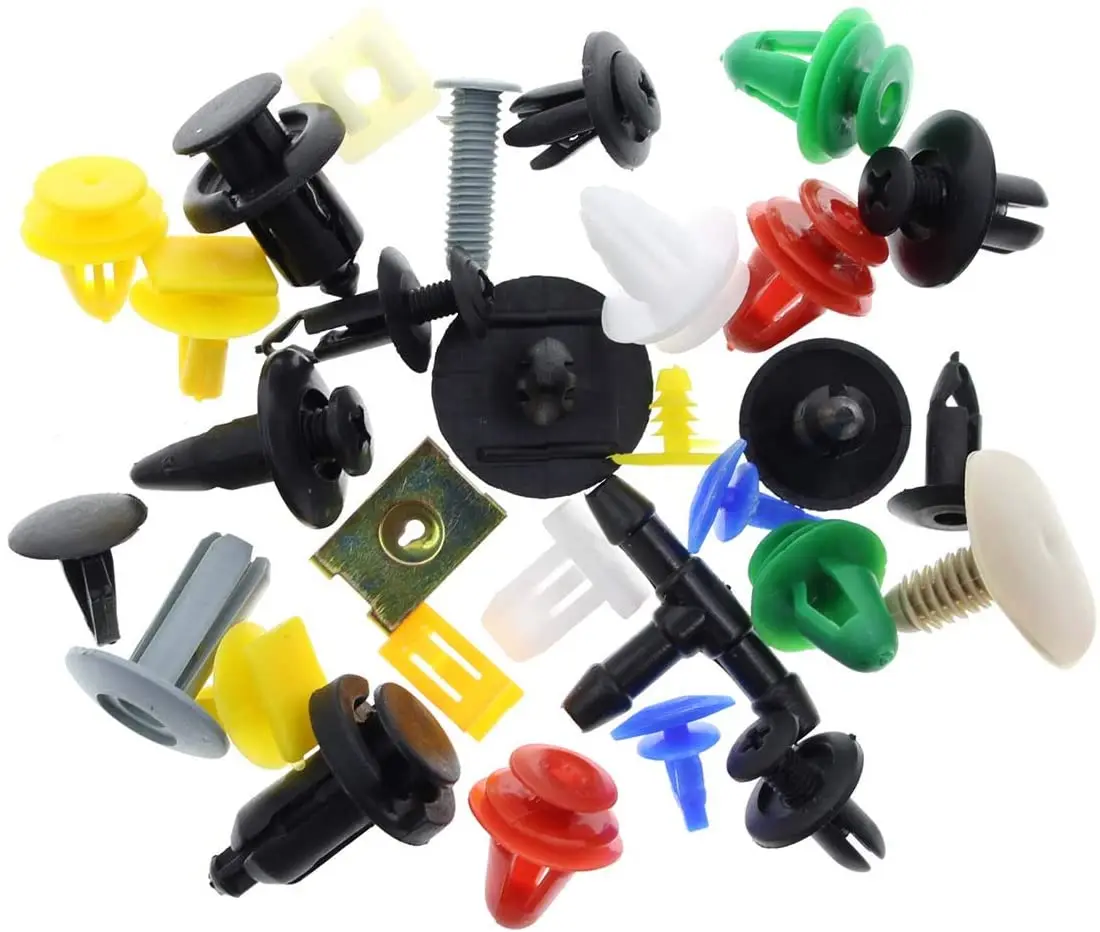 

500pcs 6mm Hole Black Nylon Push In Type Rivets Fastener Pin Clips for Honda for Suzuki Car ATV Motorcycle Retainer Bumper Clip