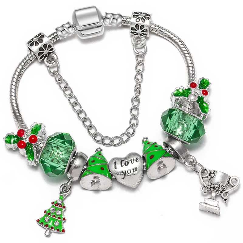 

New Christmas Accessories Bead Pendant DIY Jewelry Lady Bracelet Gift Suitable for Brand Bracelet Jewelry Holiday Gift