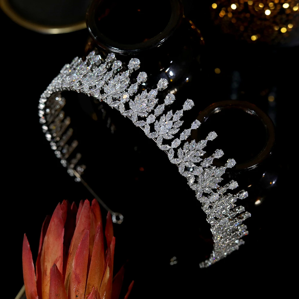Новый дизайн хрустальный головной убор свадебный Корона Свадебная головная
