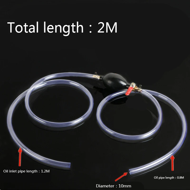 

Petrol Gas Hand Primer Pumps In-Lines With 2m *10mm Fuel Hose PVC Silicone