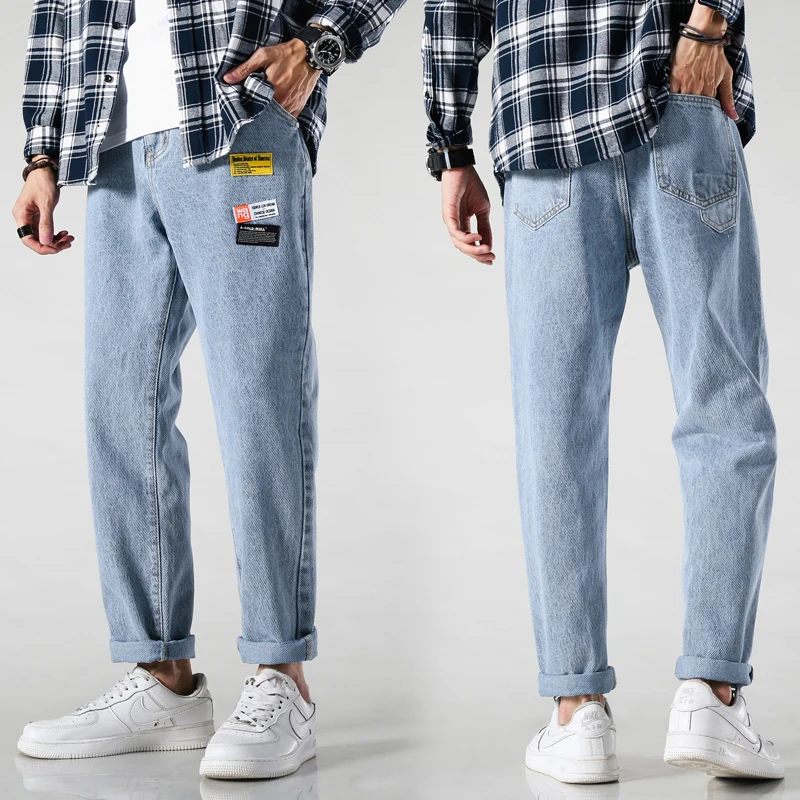 

2021 Men's pants Trousers baggy Jeans for men Casual Stretch Slim Denim Jean man