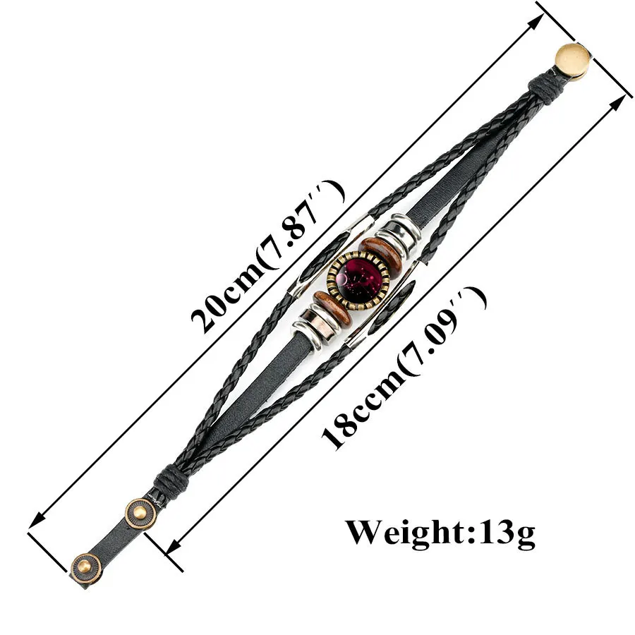 Оптовая продажа 24 шт./лот браслет с подвесками в виде знаков зодиака для женщин и