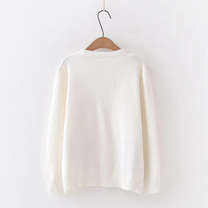 2019 сладкий осенний женский свитер вязание Мори девушка просто кардиган