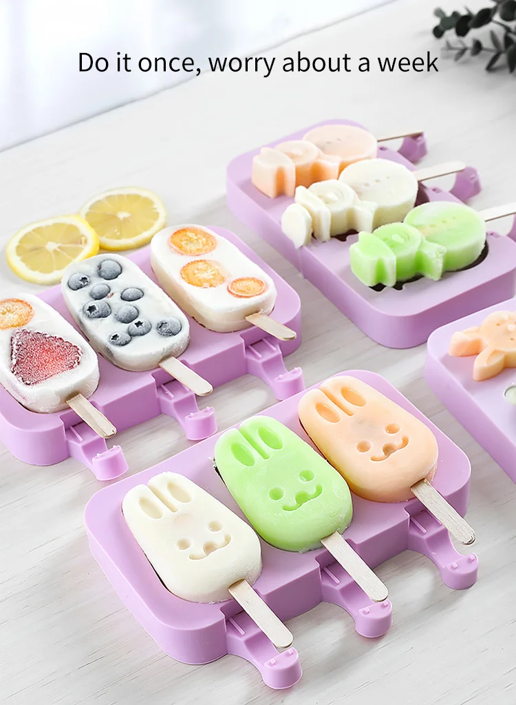 Силиконовая форма для мороженого в домашних условиях леденцов и 50 палочек