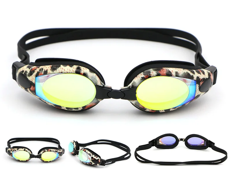 AILLOMA профессиональные гальванические водонепроницаемые очки для взрослых Анти-Туман UV400 защита очки Покрытие Зеркальные плавательные очки - Цвет: G1000RG