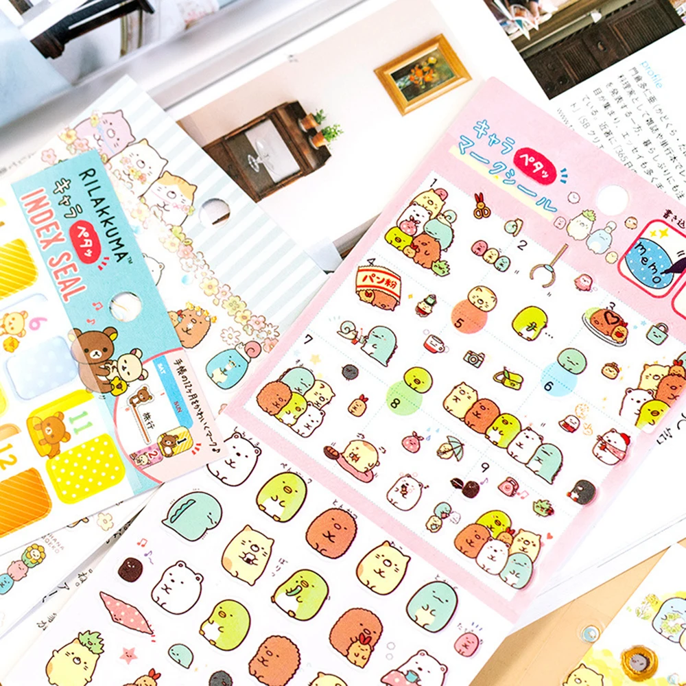 1 шт. Kawaii Мультфильм Sumikko Gurashi пуля журнал Декоративные Канцелярские наклейки