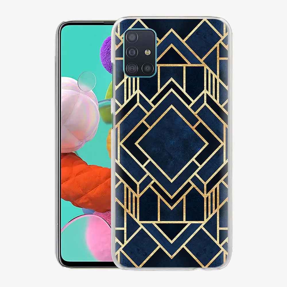 

Geometric Marble Phone Case for Samsung Galaxy A10 A10e A10s A20 A20e A20s A30 A40 A50 A70 A01 A11 Hard PC Cover Coque Fundas