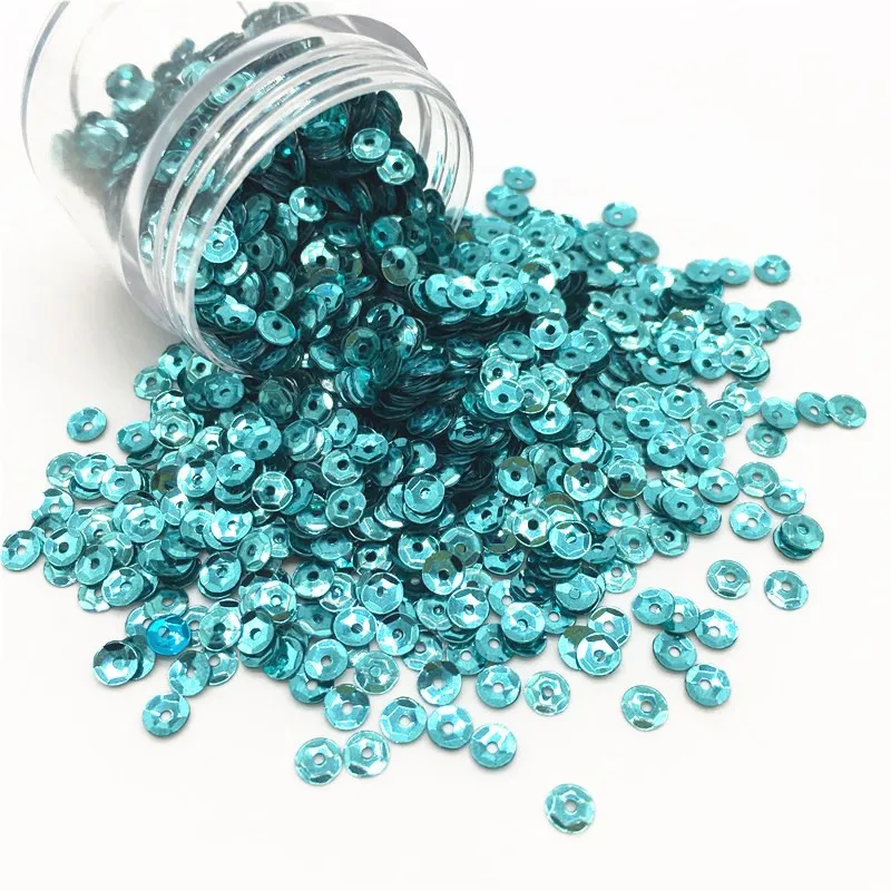 Блестки 4 мм Серебряная Нижняя чашка с блестками формы ПВХ свободная тесьма