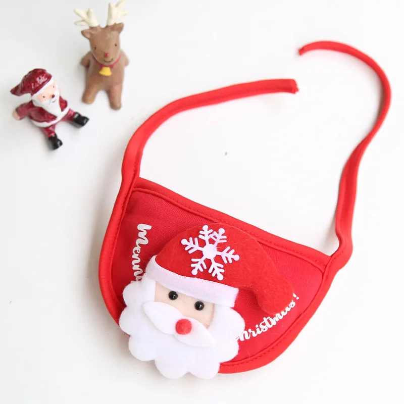 

Dog Cat Pet Christmas Hat Elk Saliva Towel Bib Teddy Fight Hiromi Autumn and Winter Clothes Dress Up Party Designer