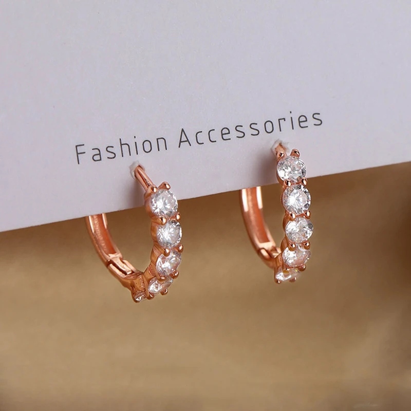 Модные женские серьги из серебра 925 пробы с цирконием, ED055