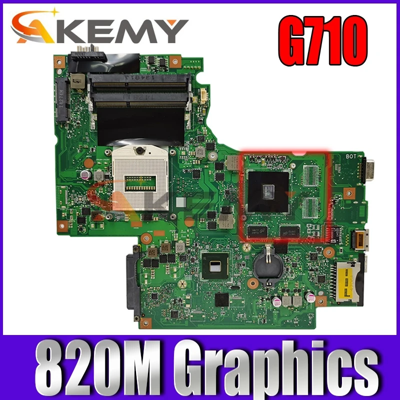 

Материнская плата Akemy 0090004372 для ноутбука lenovo G710, материнская плата NVIDIA 820M Graphics