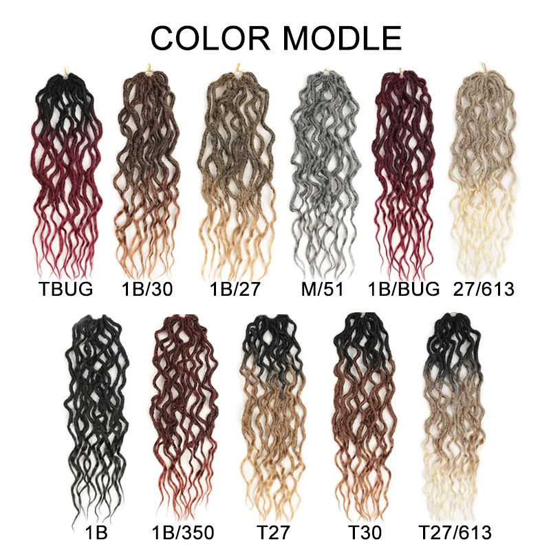 Богини локс цыганские крючком волосы вьющиеся искусственные богемные локоны 14