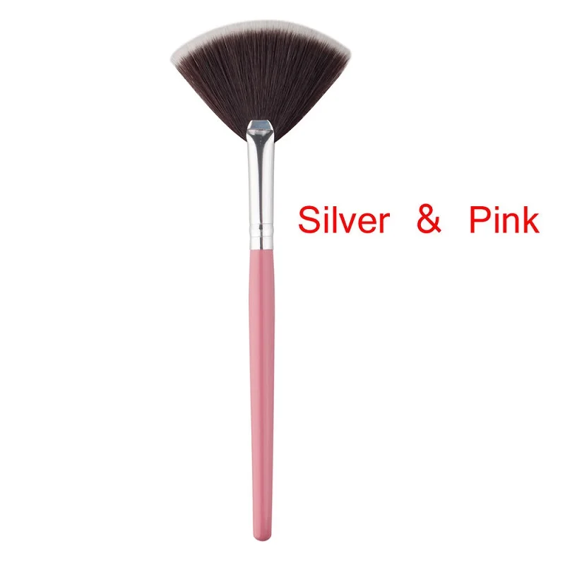 Silver-Pink Профессиональные косметические средства и аксессуары Форма макияж кисть, текстовыделитель уход за кожей лица кисть для нанесения пудры для лица Make Up набор для макияжа бровей - Handle Color: Silver-Pink