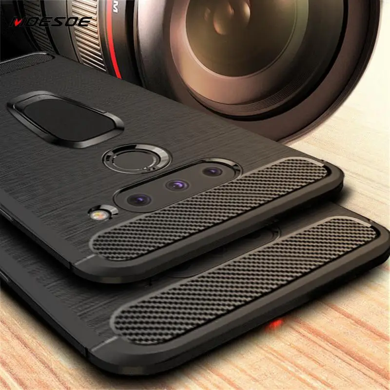 Корпус из углеродного волокна для LG W10 W30 Q7 K8 K10 Q7 Q6 V30 плюс G6 Pro Stylo 5 K40 V40 V50 G8 ThinQ Q Stylus Plus с кольцом-держателем