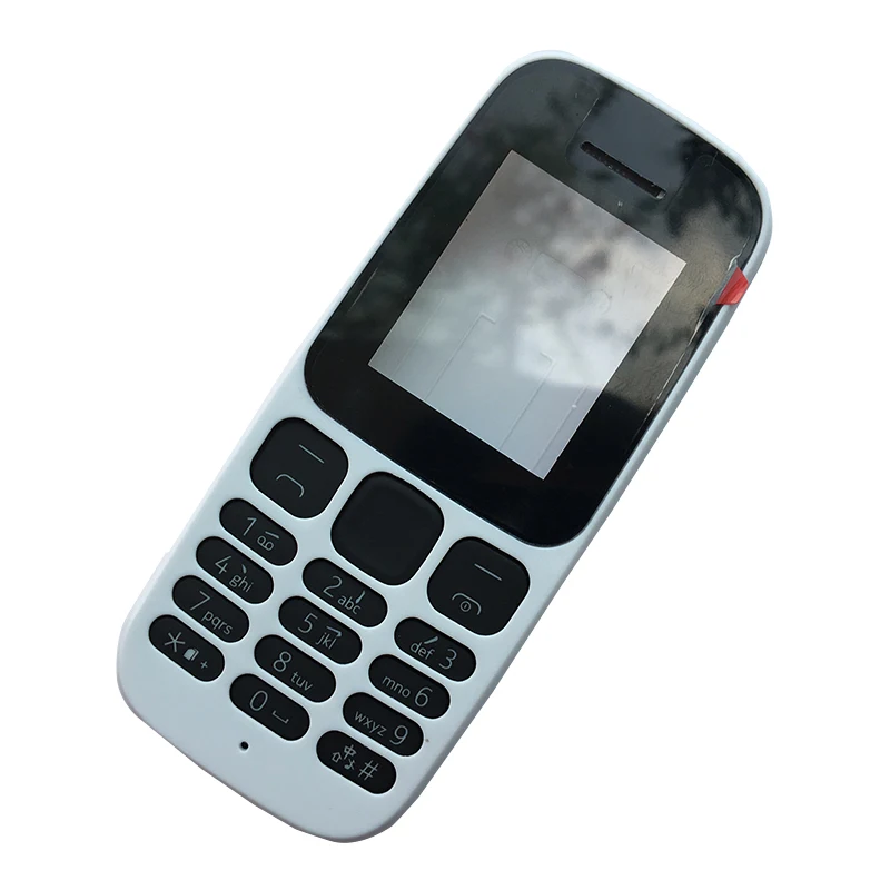 BINYEAE пластиковый полный корпус чехол для Nokia 105 лицевая рамка+ задняя крышка+ клавиатура+ логотип части сотового телефона