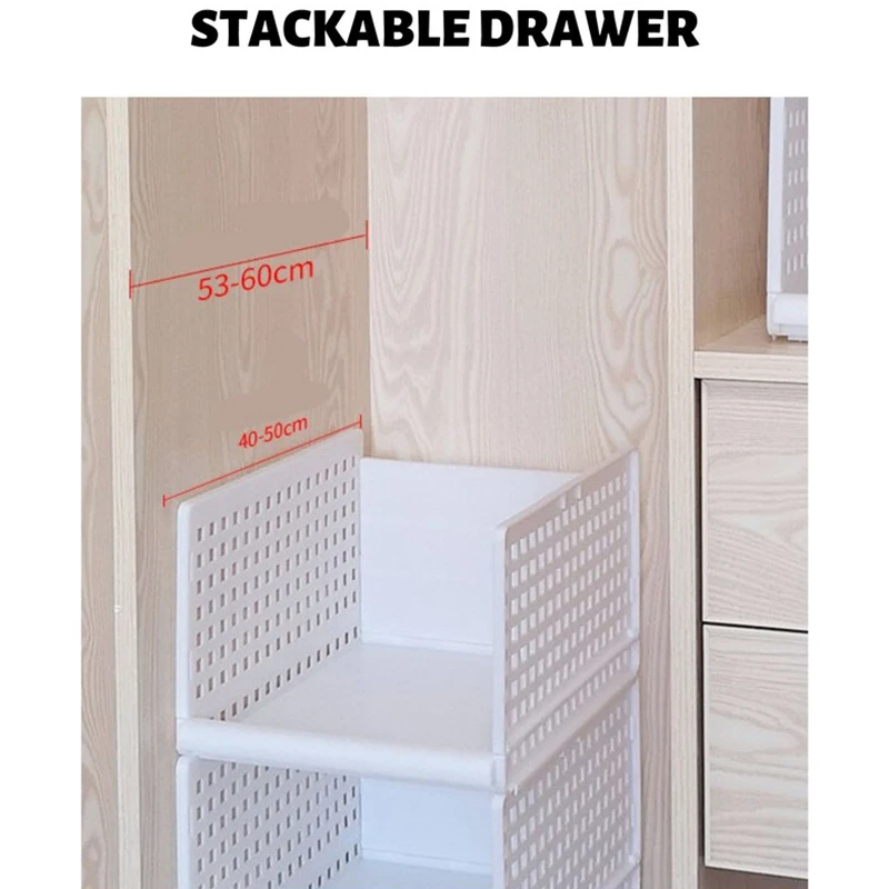 

Multipurpose Detachable Wardrobe Organizer Drawer Storage Basket Stackable Racks