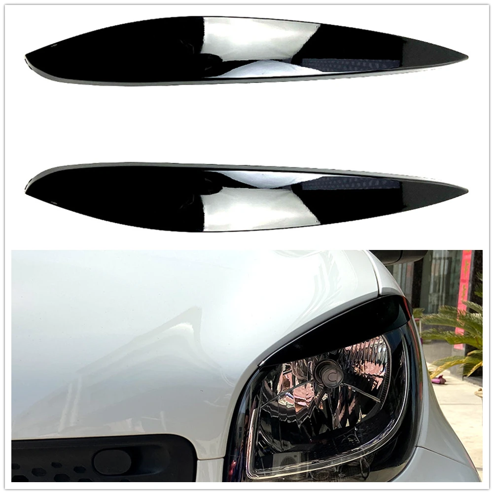 

Налобный фонарь, налобный фонарь, налобный фонарь для Mercedes Benz Smart 2014 +, глянцевый черный Автомобильный передний налобный фонарь, освещение