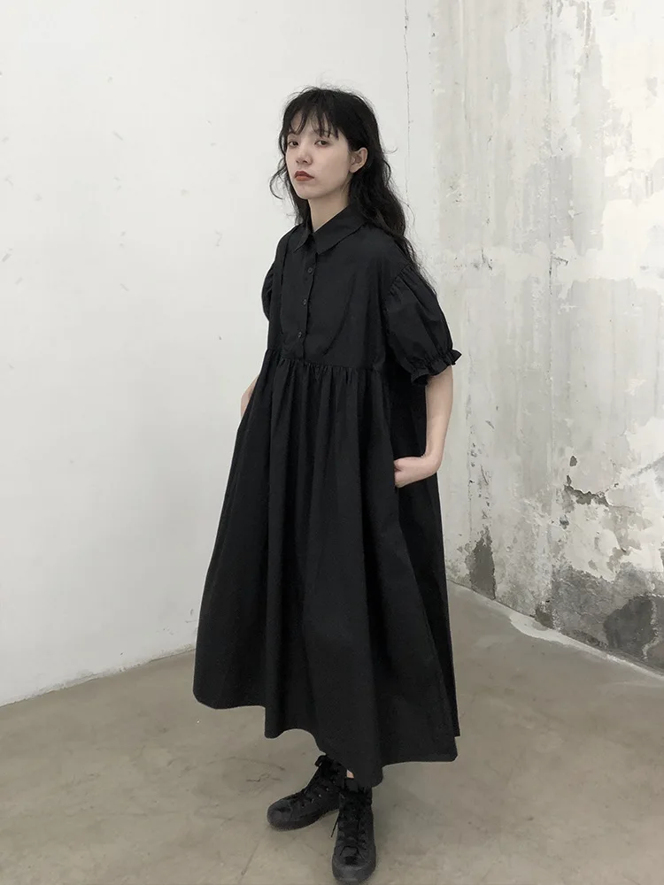 Ladies Dress Summer New Classic Dark Japanese Fashion Fashion Design Sense Of Leisure Loose Large Size Skirt