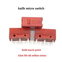 100pcs kailh red dot mouse micro switch game micro motion gm gaming button gold contact long life 60 million times micro button