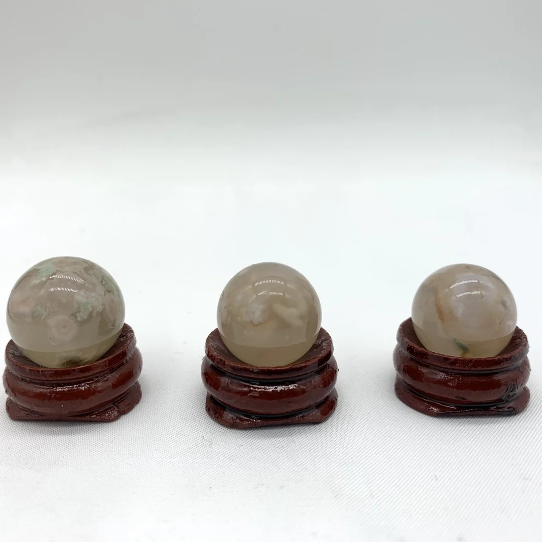 

15-20mm Natural Sakura Cherry Agate Quartz Crystal Quartz Crystal Sphere Ball Healing Decor Gifts Natural Minerals