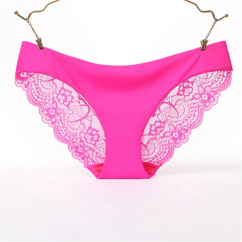Rose Woman Panties Ladies Underwear Sexy Lace Plus Pantyhose Transparent Low Rise Cotton Briefs Intimates New Hot on Sale - Цвет: Rose