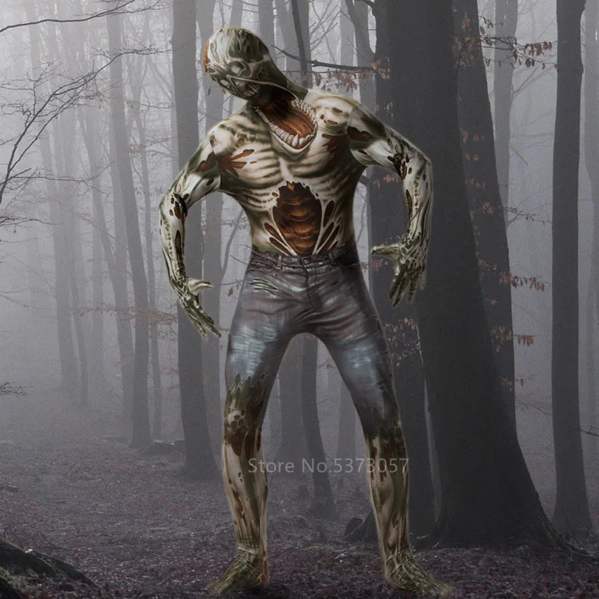 Мужские костюмы унисекс на Хэллоуин 2020 страшные аниме для косплея комбинезон