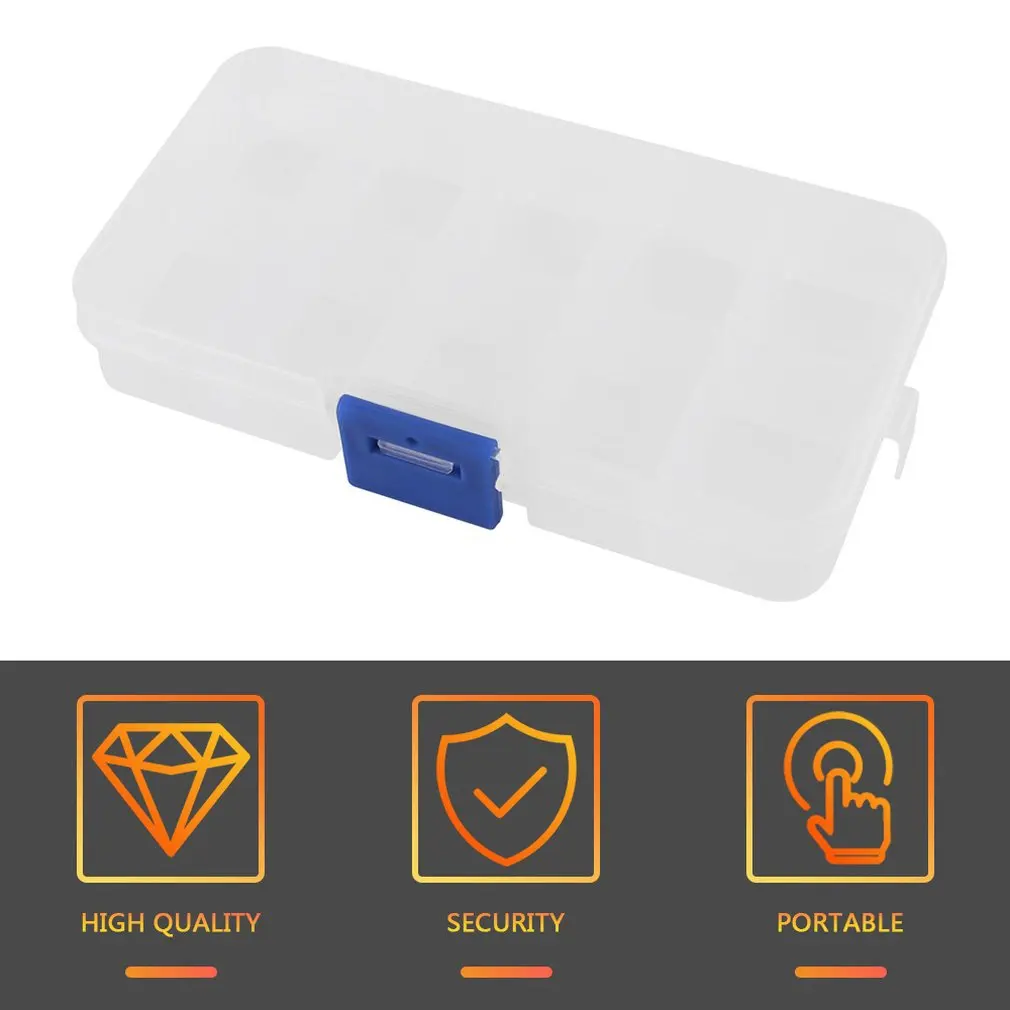 Пластиковая регулируемая шкатулка для хранения ювелирных изделий 10 отделений |