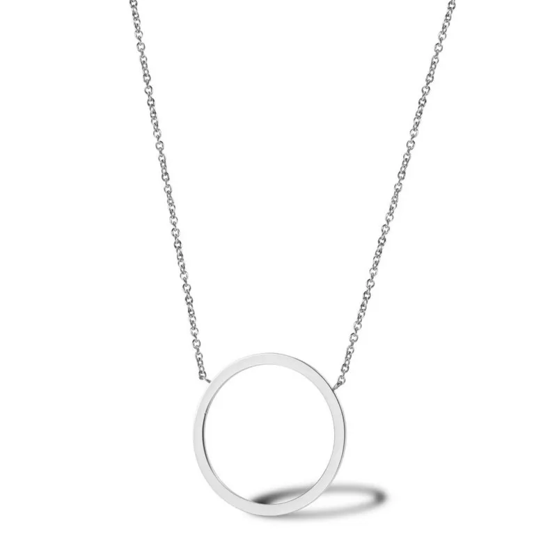 Геометрическое минималистичное ожерелье из титановой стали круглое треугольное