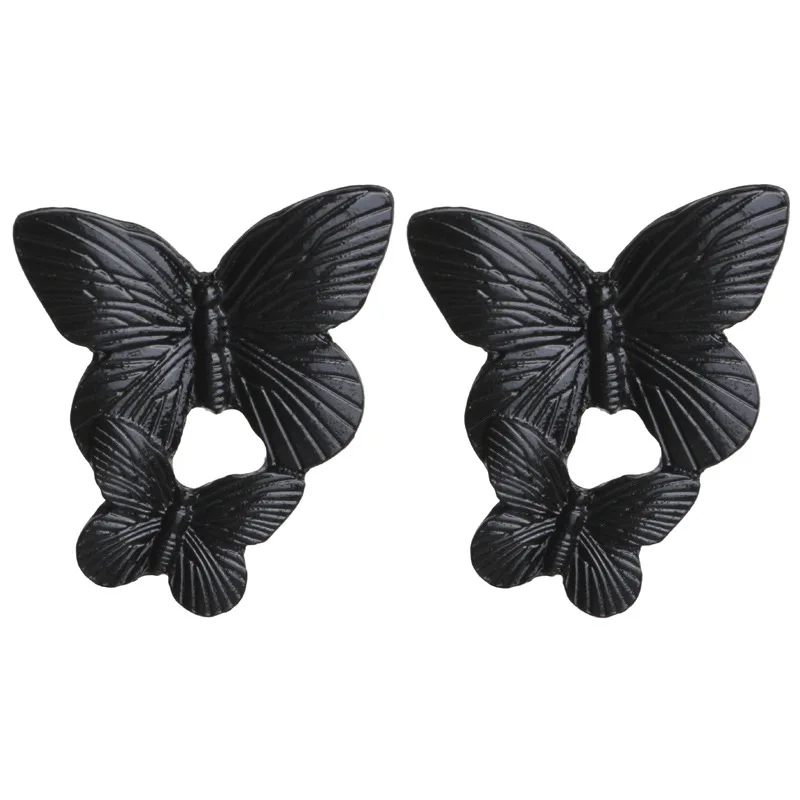 Большие винтажные женские серьги Exknl из сплава эффектные висячие в форме бабочки