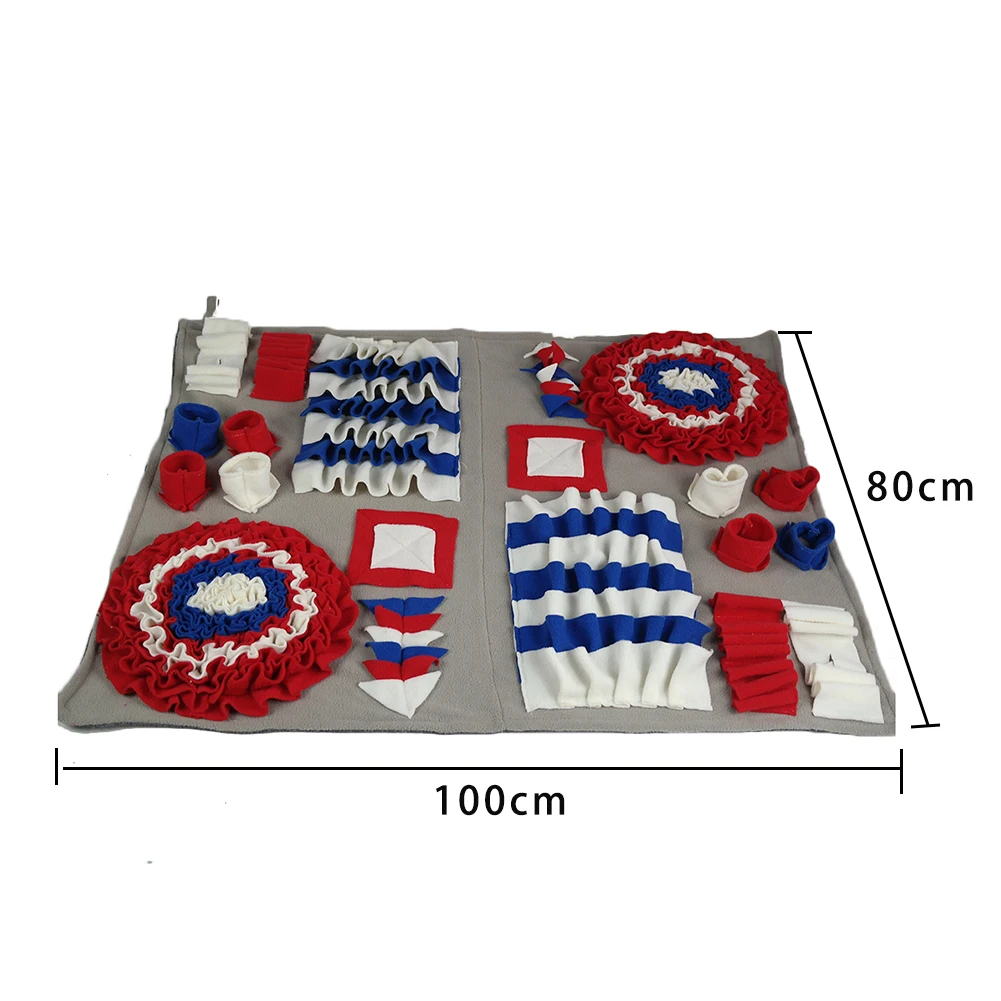 

Large Size Dog Feeding Mat Flower Print Sniffing Pad Pet Training Blanket For All Dogs Easy To Clean