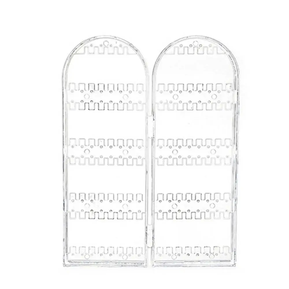 

40%HOT 120 Holes Folding Earring Holder Organizer Screen Jewelry Display Storage Rack