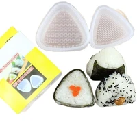 diy sushi mold onigiri rice ball food press triangular sushi maker mold sushi kit kitchen bento accessories bento japan 2pcsset