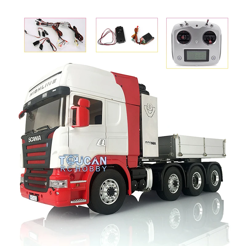 

Электромобиль LESU 1/14, металлическая стойка шасси 8 х8, окрашенная кабина Hercules, Радиоуправляемый трактор, грузовик, бункер, звук радио THZH0633-SMT3