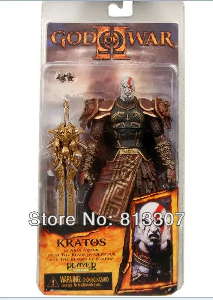 Фигурка NECA God War Kratos из золотого флиса с головой Медузы ПВХ экшн фигурка