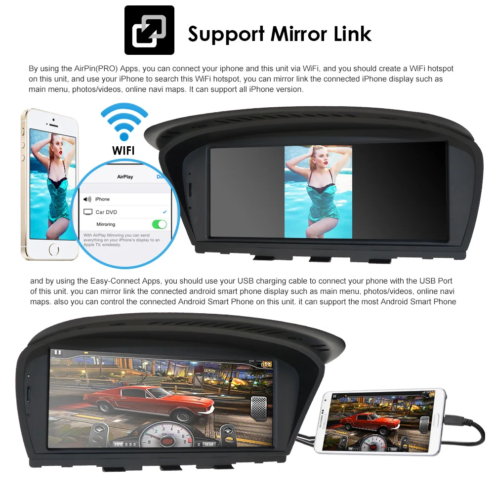 Автомобильный мультимедийный плеер с GPS Android 9 0 IPS PX6 4 Гб ОЗУ 64 ПЗУ для BMW 5 серии E60 E61