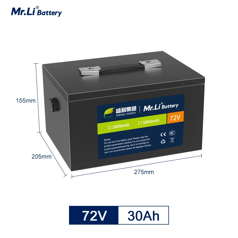 Mr. Li 60V20A 60V30A 72V20A 72V30 аккумуляторная батарея для электровелосипеда Lifepo4 большая