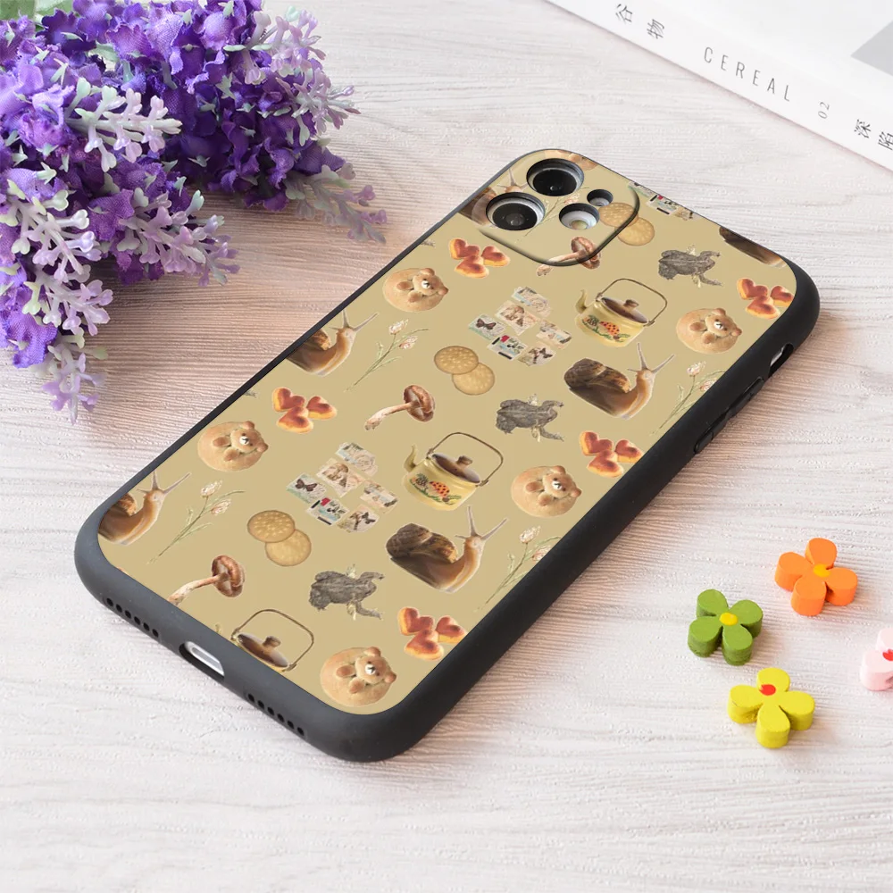 

For iPhone Goblincore Pattern Print Soft Matt Apple Case