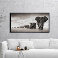 black africa elephants wild animals canvas painting scandinavia s and prints cuadros wall art pictures for living room