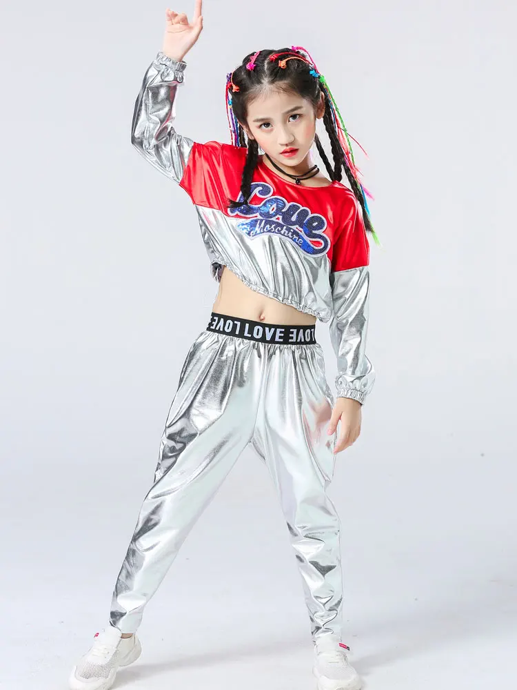 2 шт. Детская одежда в стиле джаз танцевальный костюм для уличных танцев с