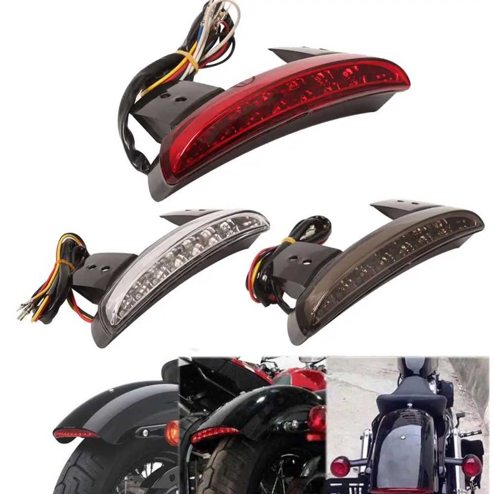 Задний фонарь для мотоцикла Cafe Racer светодиодный стоп-сигнал Harley Sportster Softail Slim Blackline