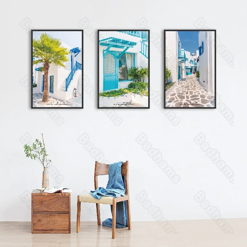 

Nordic Decoration Home Landscape Architecture Waterproof Ink Painting Living Room Mural Still Life Pattern Frameless Painting