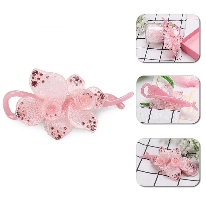 Буэна горячие продажи цветок банан клипсы высшего качества акриловые элегантные