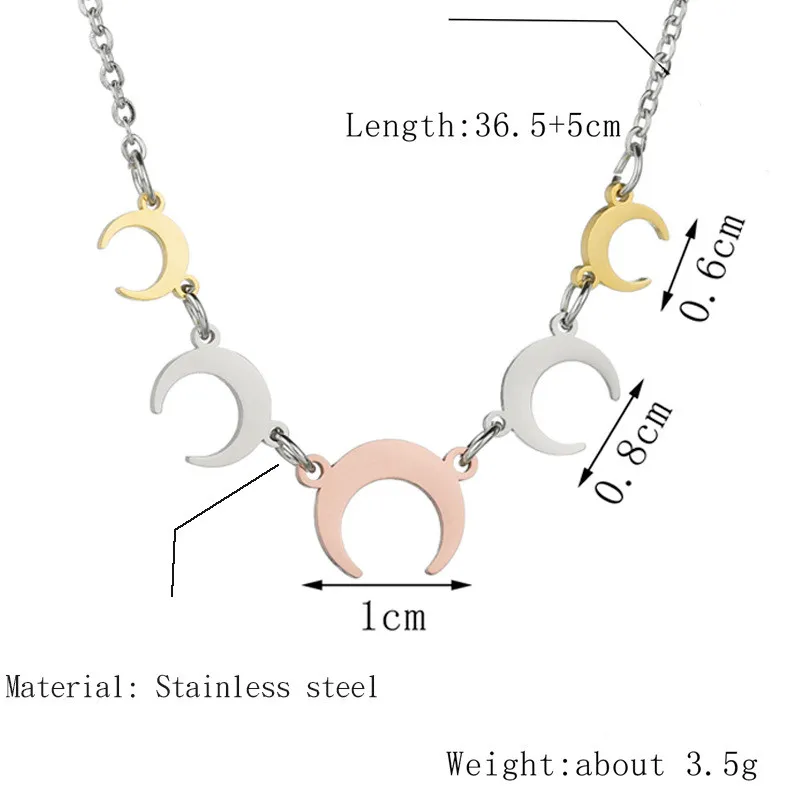 Женское Ожерелье из нержавеющей стали трехцветное колье с подвеской в виде карты
