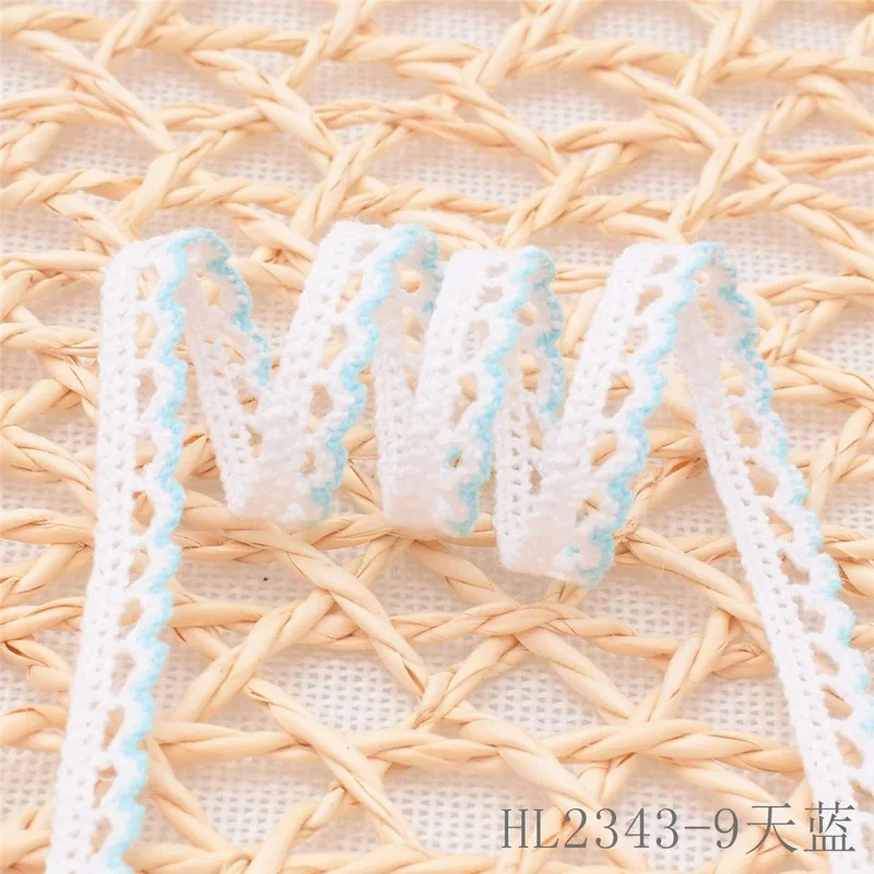 100 ярдов Классическая двухцветная хлопковая нить 0 9 см кружевная Текстильная