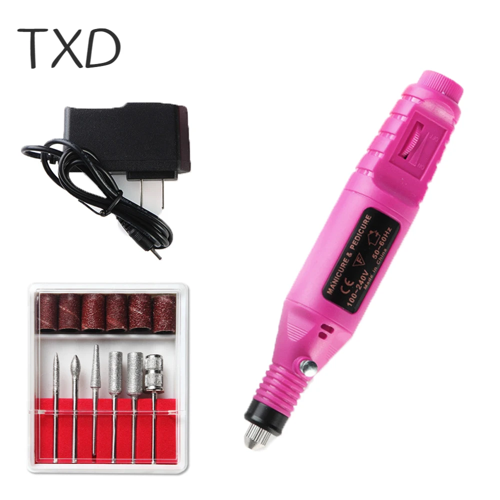 

TXD Gel Polish RemoverProfessional Electric Nail Drill Kit Machine Set Charging Milling For Nail File Equipment Manicure Tools