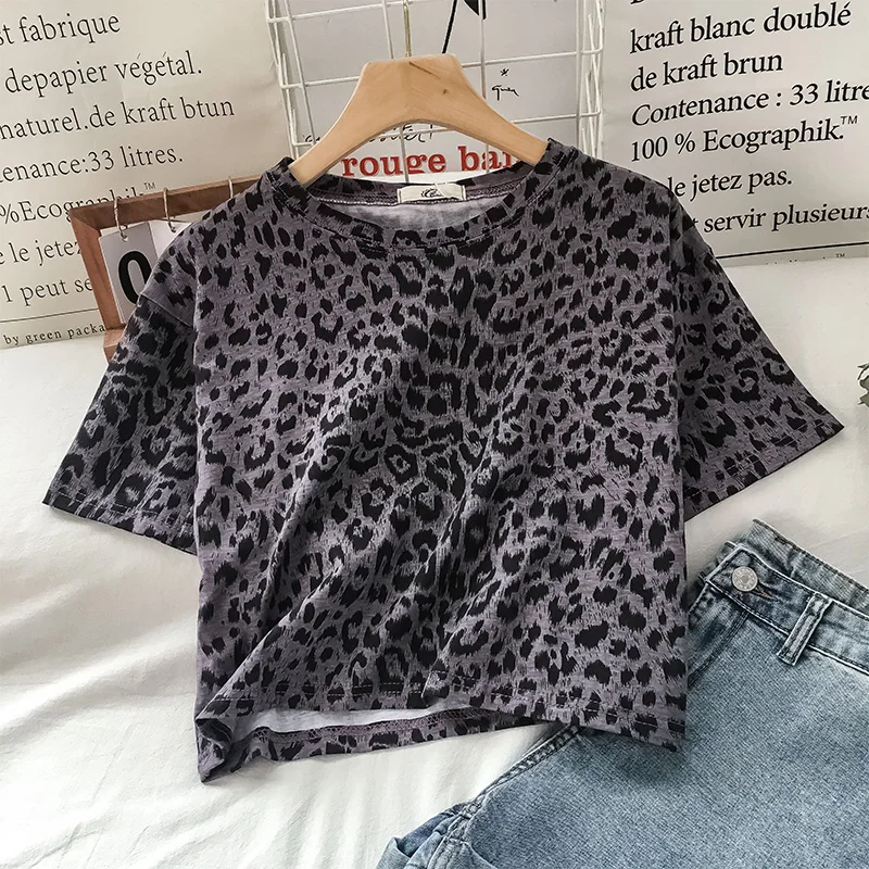 Женская летняя одежда с коротким рукавом новинка 2021 свободная Ретро футболка