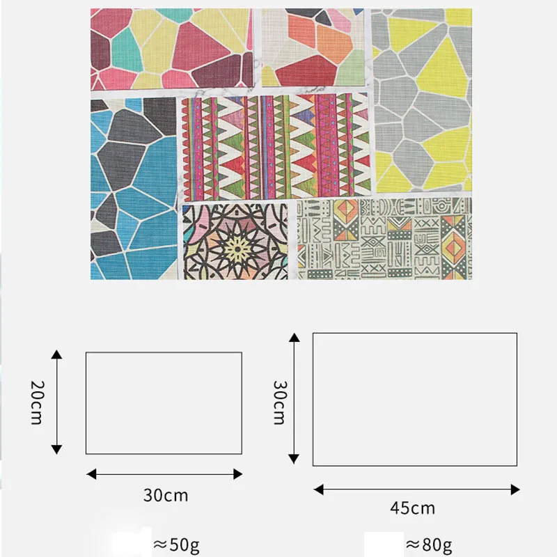 

Nordic Placemat PVC Table Mat Bohemia Waterproof Oil Proof Coaster Tableware Pad Heat Resistant Kitchen Accessories Home Decor