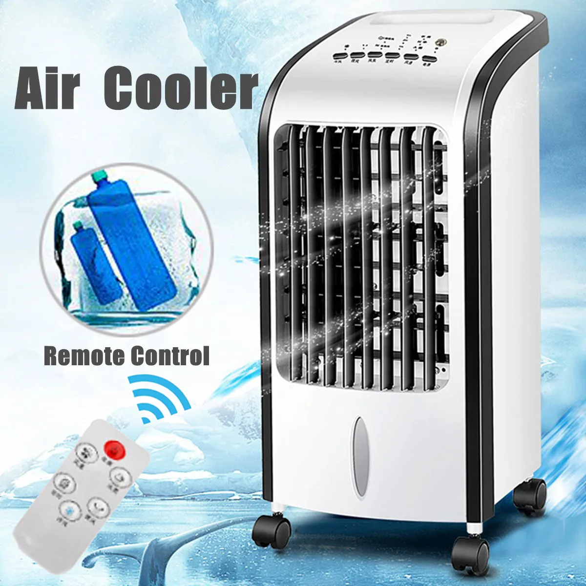 

Summer Portable Air Conditioner Fan Mute Air Conditioner Evaporative Air Cooler Misting Desk Cooling Fan Humidifier With Remote