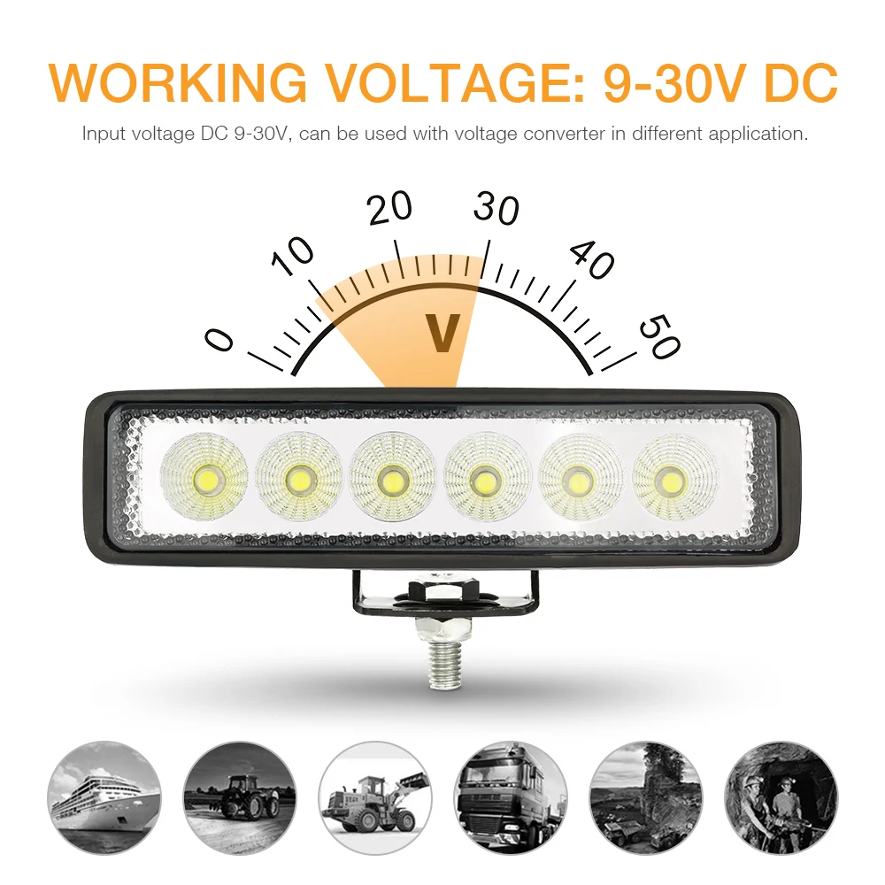 Новинка светодиодные фары рабочего освещения 18 Вт 12 В прожекторные