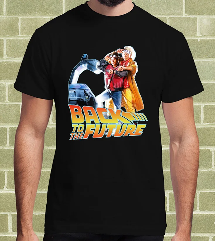 black 31 Официальный Back To The Future постер фильма футболка delorean Новые футболки Забавные футболки новые Забавные футболки унисекс Топы - Цвет: black 31